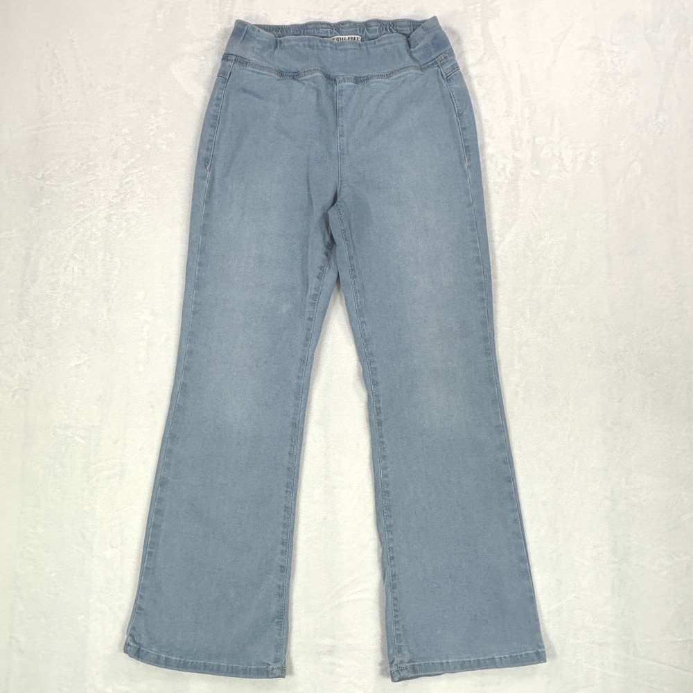 We The Free Free People Light Blue Wash High Rise Pull On Flare Jeans Size Small